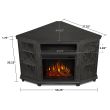 Real Flame Lynette Electric Fireplace With Corner Media Console - 1750E