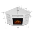 Real Flame Lynette Electric Fireplace With Corner Media Console - 1750E