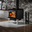 Osburn 2000 Wood Burning Stove With Blower- 27" -  Nickel Door And Cast Nickel Legs