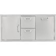 BBQ Direct Universal 42-Inch Door, Double Drawer & Roll-Out Trash Bin Combo - BBQ-260-DDC-42TR
