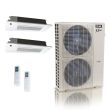 48000 BTU 23 SEER2 ACIQ Extreme 2-Zone Slim Ceiling Cassette Mini Split System | R454B | 230v - 18+18 - ACIQ-48Z-HH-M6C / SCC-18-HH-MB-2