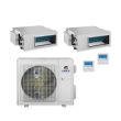 Gree 42,000 BTU 14 SEER Dual Zone Concealed Duct Heat Pump System 12+24 - MULTIU42HP230V1DO / DUCT12HP230V1AD / DUCT24HP230V1AD