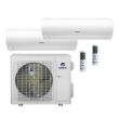 Gree 24,000 BTU 21 SEER Dual Zone Wall Mounted Heat Pump System 12+18 - MULTI24HP230V1CO / SAP12HP230V1AH / SAP18HP230V1AH