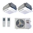 Stealth 18,000 BTU 23 SEER Designer+ Dual Zone Ceiling Cassette Heat Pump System 12+12 - SC-18Z-HH-M2 / SC-12CC-HP230-2