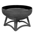 Phoenix Wood Burning Fire Pit Bowl - silver vein