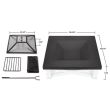 Real Flame Austin White Wood Burning Fire Pit - 350-WHT - Dims