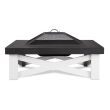 Real Flame Austin White Wood Burning Fire Pit - 350-WHT - front