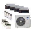 Carrier 30,000 BTU 23.8 SEER Quad Zone Heat Pump System 9+12+12+12 - Concealed Duct