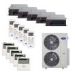 Carrier 48,000 BTU 22.4 SEER Five Zone Heat Pump System 12+12+12+12+12 - Concealed Duct