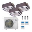 Gree 36,000 BTU 16 SEER Tri Zone Ceiling Cassette Heat Pump System 12+12+18 - MULTI36HP230V1CO / 2-CAS12HP230V1AC / CAS18HP230V1AC