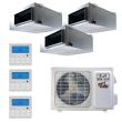 Stealth 24,000 BTU 14 SEER Tri Zone Concealed Duct Designer Heat Pump System 9+9+18 - SC-27Z-HH-M3 / SC-09CD-HP230 - 2 / SC-18CD-HP230