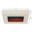 Real Flame Torrey Electric Fireplace in Bone White - 4020E-BNE - Dimension