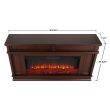 Real Flame Torrey Electric Fireplace in Dark Walnut - 4020E-DW - Dimension