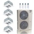 48000 BTU 23 SEER2 ACiQ Extreme 4-Zone Ceiling Cassette Mini Split System | R454B | 230v - 9+12+12+24 - ACiQ-48Z-HH-M6C / ACIQ-09CC / ACIQ-12CC-2 / ACIQ-24CC