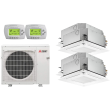 Mitsubishi 36,000 BTU 16 SEER Quad Zone Heat Pump System 9+9+9+12 - Ceiling Cassette - MXZ-SM36NAM / 3-SLZ-KF09NAR1 / SLZ-KF12NAR1 / 4-MHK2