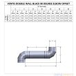 Ventis 8 Inch Double Wall Black Pipe