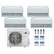 Gree 42,000 BTU 21 SEER Quad Zone Floor Mounted Heat Pump System 9+9+12+12 - MULTI42HP230V1CO / 2-FLR09HP230V1AF / 2-FLR12HP230V1AF