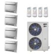 36,000 BTU 22.2 SEER2 ACiQ 4-Zone Floor or Ceiling Mounted Mini Split System Extreme Series - 12+12+12+12 - ACiQ-36Z-HH-M4 / 4-ACIQ-12FM-HH-MB