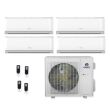 Gree 36,000 BTU 21 SEER Quad Zone Wall Mounted Heat Pump System 9+9+9+18 - MULTI36HP230V1CO / 3-4LIV09HP230V1AH / 4LIV18HP230V1AH