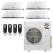 Stealth 42,000 BTU 23 SEER Quad Zone Wall Mount Pinnacle Heat Pump System 9+9+18+24 - SC-42Z-HH-M5 / SC-09W-HP230- 2 / SC-18W-HP230 / SC-24W-HP230