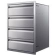 Memphis Grills 21" Quadruple Access Drawer With Soft Close- VGC21DB4- side