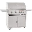 Blaze Gas Grill - LTE - 4 Burner With Lights with Cart Comb - side view