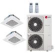 LG 42,000 BTU 2 Zone Ceiling Cassette Mini Split System - KUMXA421A / 2-KNUDB181A