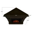 Real Flame Chateau Corner Electric Fireplace With Mantel - 5950E