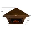 Real Flame Chateau Corner Electric Fireplace With Mantel - 5950E