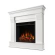 Chateau Corner Electric Fireplace in White - 5950E-W