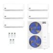 48,000 BTU Stealth DIYCOOL 21.8 SEER2 Five Zone Mini Split Wall Mount Heat Pump System R454B | 230V - 9 + 9 + 12 + 12 + 18 - EZ-48Z-M5B / EZ-09W-MB-2 / EZ-12W-MB-2 / EZ-18W-MB