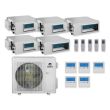 Gree 42,000 BTU 14 SEER Five Zone Concealed Duct Heat Pump System 9+9+9+9+9 - MULTI42HP230V1CO / 5-DUCT09HP230V1BD