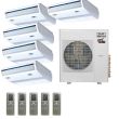 42,000 BTU 23 SEER Stealth Comfort Designer+ Ceiling Mounted 5 Zone Heat Pump System 9+9+9+12+12 - SC-42Z-HH-M5 / SC-09FM-HP230-C-3 / SC-12FM-HP230-C-2
