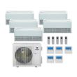 Gree 42,000 BTU 23 SEER Five Zone Floor Mounted Heat Pump System 9+9+9+9+9 - MULTIU42HP230V1DO / 5-FLR09HP230V1AF
