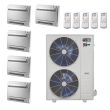 55,000 BTU 22 SEER2 ACiQ 5-Zone Floor or Ceiling Mounted Mini Split System Extreme Series - 12+12+12+12+18 - ACIQ-55Z-HH-M5 / ACIQ-12FM-HH-M-4/ ACIQ-18FM-HH-M