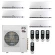 Stealth 42,000 BTU 23 SEER Five Zone Wall Mounted Pinnacle Heat Pump System 9+9+9+9+12 - SC-42Z-HH-M5 / SC-09W-HP230-4 / SC-12W-HP230
