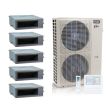 48,000 BTU 20.5 SEER2 ACiQ 5-Zone Concealed Duct Mini Split System - 9+9+9+12+18