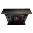 Real Flame Ashley Electric Fireplace With Mantel - 7100E - Black Wash Top