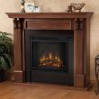 Real Flame Ashley Indoor  Electric Fireplace in Mahogany - 7100E-M - Lifestyle Old
