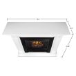 Real Flame Ashley Indoor Electric Fireplace in White - 7100E-W - Dimension