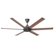 Big Ass Fans Bison 72" Black Motor Smart Indoor/Outdoor Walnut Ceiling Fan with Wifi Enable - BS1-72BN-01