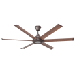 Big Ass Fans Bison 72" ORB Motor Smart Indoor/Outdoor Walnut Ceiling Fan with Wifi Enable and LED light - BS1-72ZN-03