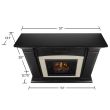 Real Flame Adelaide Electric Fireplace in Dry Brush White - 7920E-BW - Dimension
