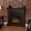 Real Flame Crawford Slim Electric Fireplace With Mantel - 8020E - Gray Lifestyle