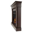 Real Flame Crawford Slim Electric Fireplace With Mantel - 8020E  - Gray Side View