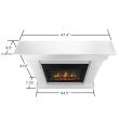Real Flame Crawford Slim Electric Fireplace With Mantel - 8020E - Dimension White