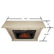 Real Flame Maxwell Electric Fireplace With Mantel - 8030E - White Dimension