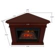 Real Flame Kennedy Electric Fireplace With Corner Mantel - 8050E - DW_Dims