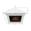 Real Flame Kennedy Electric Fireplace With Corner Mantel - 8050E - W_DIMS