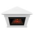 Real Flame Kennedy Electric Fireplace With Corner Mantel - 8050E - W_Top